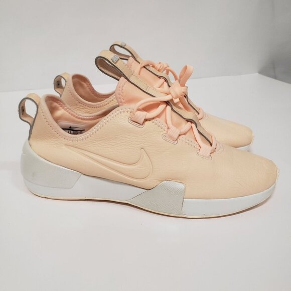 Nike Womens Ashin Modern LX Faux Leather Logo Sneakers Pink - Size 9 - Picture 3 of 9